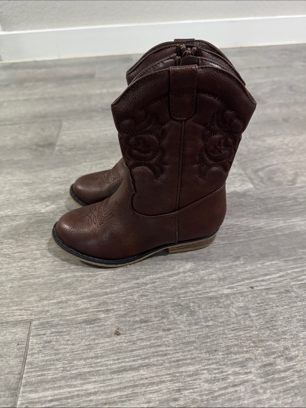 Cat & Jack Brown Kids Cowboy Boots